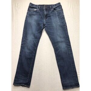 J CREW Driggs Jean Men 32x30 Medium Whisker Wash Stretch Denim
